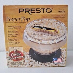 NEW‎ Presto Power Pop Microwave Popcorn Popper Orville Redenbacher's 04830